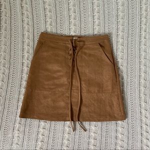 Brown Suede Skirt // Lauren Conrad